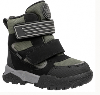 252M-G5-6287 хаки/черный 27-2,28-2,29-2,30-2,31-2,32-2,33-2 Flamingo Ботинки Повсед Оксфорд Иск.мат, Мемб/нат.шерсть, ТЭП Зима Муж