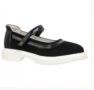 252T-G6-6208 Чёр 28-1,29-1,30-2,31-1,32-1 Flamingo Туфли Школа Mary Jane Иск.мат, Кожподклад, ПУ Лето жен