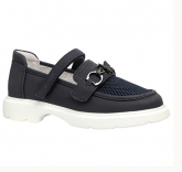 252T-G6-6217 Син 28-1,29-1,30-2,31-1,32-1 Flamingo Туфли Школа Mary Jane Иск.мат, Кожподклад, ПУ Лето жен