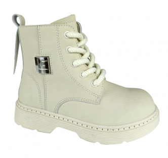 252B-Z3-6397 молочный 27-1,28-1,29-1,30-1,31-1,32-1 Flamingo Ботинки Повсед Дерби Иск.мат, Байка/Флис, ТЭП В/О жен