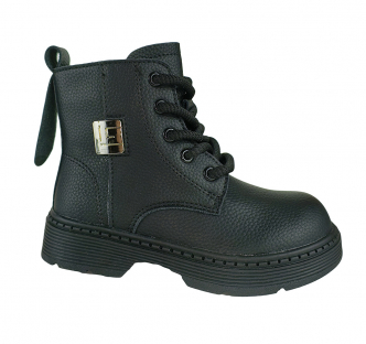 252B-Z3-6398 Чёр 27-1,28-1,29-1,30-1,31-1,32-1 Flamingo Ботинки Повсед Дерби Иск.мат, Байка/Флис, ТЭП В/О жен