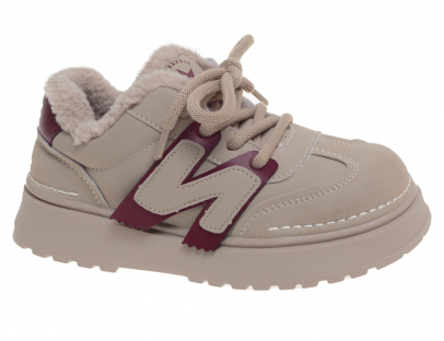 R632896043B Беж 33-1,34-2,35-2,36-2,37-1 Сказка П/ботинки Актив.отдых Кроссовки Иск.мат, Байка/Флис В/О жен