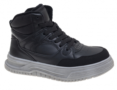 R091696147BK Чёр 32-1,33-2,34-1,35-1,36-2,37-1 Сказка Ботинки Повсед Дерби Иск.мат, Байка/Флис В/О Муж