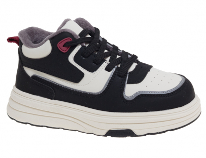 R095396032BK Чёр 32-1,33-1,34-2,35-1,36-2,37-1 Сказка Ботинки Актив.отдых Кроссовки Иск.мат, Байка/Флис В/О Муж