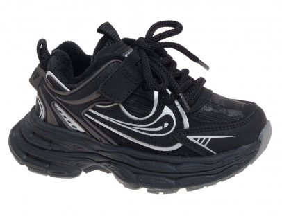 R173395634BK Чёр 27-1,28-1,29-2,30-1,31-1,32-2 Сказка П/ботинки Актив.отдых Кроссовки Иск.мат, Байка/Флис В/О Муж