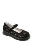 AL 14538 Чёр 31-2,32-1,33-1,34-1,35-1 Antilopa Туфли Школа Mary Jane Иск.мат, Кожподклад, полим.мат Лето жен