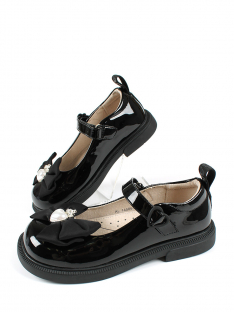 AL 14586 Чёр 28-1,29-1,30-1,31-1,32-1,33-1 Antilopa Туфли Школа Mary Jane Иск.мат, Кожподклад, полим.мат Лето жен