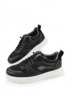 AL 14728 Чёр 36-1,37-1,38-1,39-1,40-1,41-1 Antilopa П/ботинки Актив.отдых Кроссовки Иск.мат, Текстиль, полим.мат В/О Муж