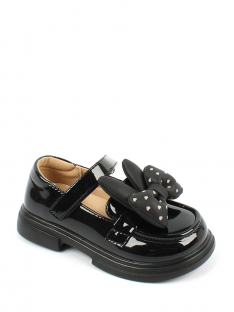 AL 14838 Чёр 27-1,28-1,29-1,30-1,31-1,32-1 Antilopa Туфли Школа T-STRAP Иск.мат, Кожподклад, полим.мат Лето жен