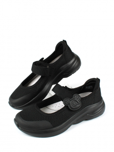 AL 14878 Чёр 32-1,33-1,34-1,35-1,36-1,37-1 Antilopa Туфли Школа Mary Jane Текстиль, Без подклада, полим.мат Лето жен