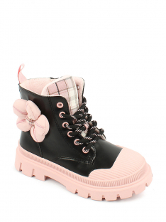 AL 15054 Чёр 27-1,28-1,29-1,30-1,31-1,32-1 Antilopa Ботинки Повсед Дерби Иск.мат, Байка/Флис, полим.мат В/О жен