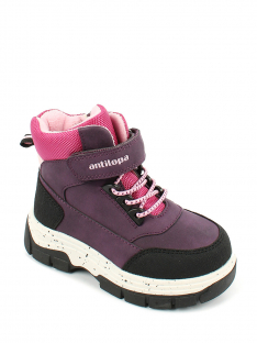 AL 15421 Фиол 25-1,26-1,27-1,28-1,29-1,30-1 Antilopa Ботинки Повсед Оксфорд Иск.мат, Байка/Флис, полим.мат В/О жен