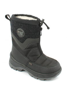 AL 15663 Чёр 32-1,33-1,34-1,35-1,36-1,37-1 Antilopa П/сапоги Повсед Дутики Иск.мат, Мемб/нат.шерсть, полим.мат Зима Муж