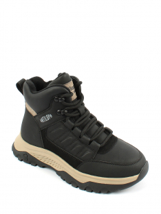 AL 16008 Чёр 32-1,33-1,34-1,35-1,36-1,37-1 Antilopa Ботинки Повсед Оксфорд Иск.мат, Нат.шерсть, полим.мат Зима Муж