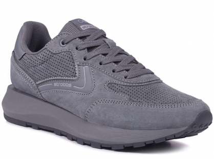 F7674-10 Сер 36-1,37-2,38-2,39-2,40-1 Strobbs П/ботинки Актив.отдых Кроссовки Нат.кожа, Текстиль, ЭВА,Резина В/О Муж