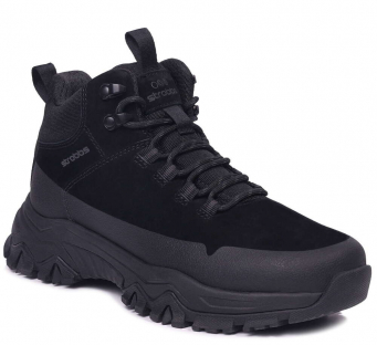 F8540-3 Чёр 36-1,37-2,38-2,39-2,40-1 Strobbs Ботинки Повсед Оксфорд Нат.кожа, Нат.мех, ЭВА,Резина Зима Муж