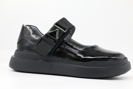231195т-2 черный лак 31-1,32-1,33-1,34-1,35-1 Kapika Туфли Школа Mary Jane Нат.кожа, Кожподклад, ТЭП (термоэластопласт) Лето жен