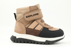 51504ут-3 Беж 22-1,23-1,24-1,25-1,26-1 Kapika Ботинки Повсед Оксфорд Нат.кожа, Байка/Флис В/О жен