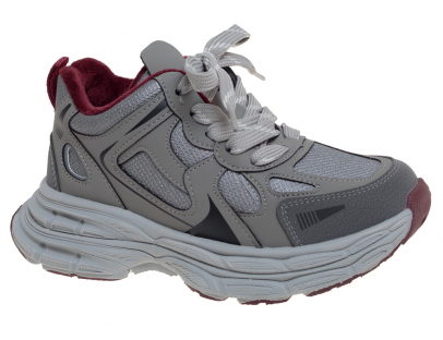 R017396165GR Сер Сказка Ботинки Актив.отдых Кроссовки Иск.мат, Байка/Флис В/О Муж