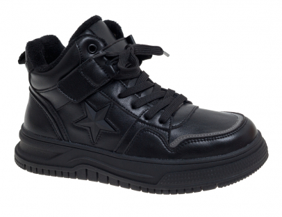 R091696145BK Чёр Сказка Ботинки Актив.отдых Оксфорд Иск.мат, Байка/Флис В/О Муж