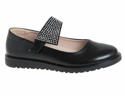 R555004505BK Чёр 29-1,30-2,31-2,32-2,33-1 Сказка Туфли Школа Mary Jane Иск.мат, Кожподклад Лето жен