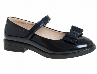 R856104555DBP Т.син 31-1,32-1,33-1,34-1,35-1,36-1,37-1,37,5-1 Сказка Туфли Школа Mary Jane Иск.мат, Кожподклад Лето жен