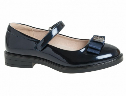 R856104556DBP Т.син 31-1,32-1,33-1,34-1,35-1,36-1,37-1,37,5-1 Сказка Туфли Школа Mary Jane Иск.мат, Кожподклад Лето жен