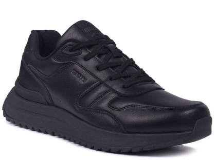 B3809-3 Чёр 40-2,41-2,42-2,43-2 Strobbs П/ботинки Актив.отдых Кроссовки Нат.кожа, Текстиль, ЭВА,Резина,ТПУ вставка В/О Муж