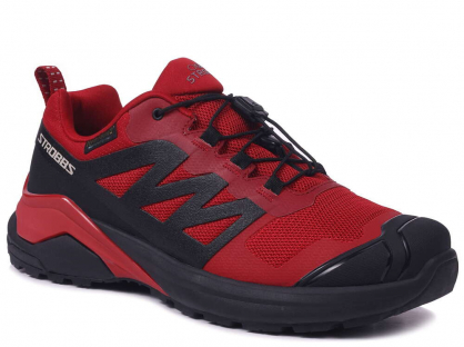 C3742-11 Красный/Чёрный 41-1,42-2,43-2,44-2,45-1 Strobbs П/ботинки Актив.отдых Кроссовки Иск.мат, Текстиль, ЭВА,Резина,ТПУ вставка В/О Муж
