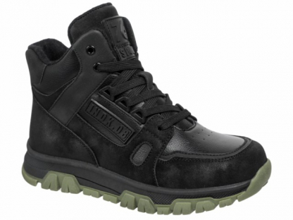 55-0727A Черный / хаки 31-2,32-2,33-2,34-2,35-2 Indigo kids Ботинки Повсед Оксфорд Иск.мат, Байка/Флис, ТЭП В/О Муж