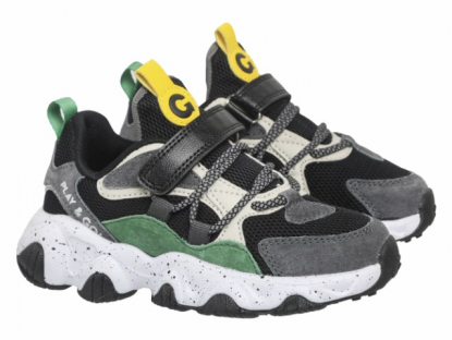 92-053B3 Чёрный / зелёный 31-2,32-2,33-2,34-2,35-2,36-2 Indigo kids П/ботинки Актив.отдых Кроссовки Нат.кожа, Текстиль, ЭВА / ТЭП В/О Муж