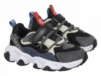 92-053C3 Чёрный / серый 31-2,32-2,33-2,34-2,35-2,36-2 Indigo kids П/ботинки Актив.отдых Кроссовки Нат.кожа, Текстиль, ЭВА / ТЭП В/О Муж