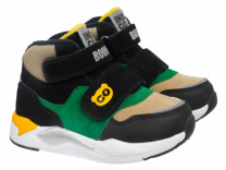 97-022B2 Чёрный / бежевый 23-2,24-2,25-2,26-3,27-3 Indigo kids Ботинки Повсед Оксфорд Иск.мат, Байка/Флис, ЭВА / ТЭП В/О Муж