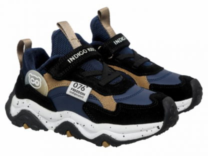 97-025E3 Чёрный / синий 30-2,31-2,32-2,33-2,34-2,35-2 Indigo kids П/ботинки Актив.отдых Кроссовки Иск.мат, Байка/Флис, ЭВА / ТЭП В/О Муж