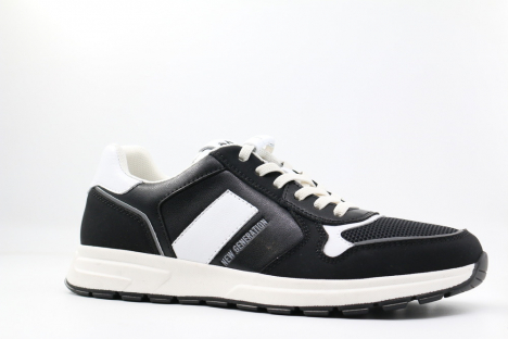 241008-1 черный-белый 35-1,36-1,37-1,38-1,39-1 Kapika П/ботинки Школа Кроссовки Нат.кожа, Кожподклад, ТЭП (термоэластопласт) В/О Муж