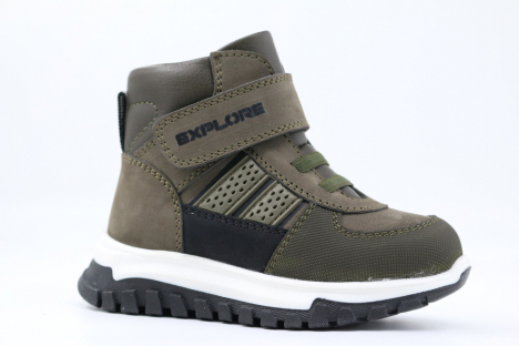 51504ут-2 Олив 22-1,23-1,24-1,25-1,26-1 Kapika Ботинки Повсед Оксфорд Нат.кожа, Байка/Флис, ТЭП (термоэластопласт) В/О Муж