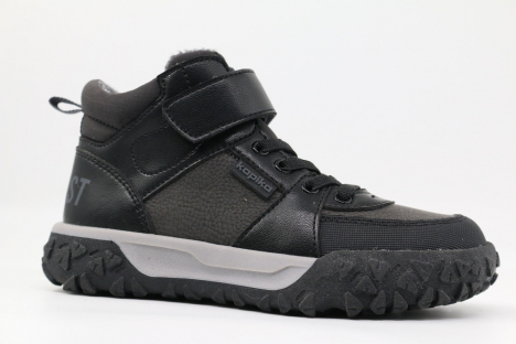 52637ук-1 Чёр 28-1,29-1,30-1,31-1,32-1 Kapika Ботинки Повсед Оксфорд Иск.мат, Байка/Флис В/О Муж