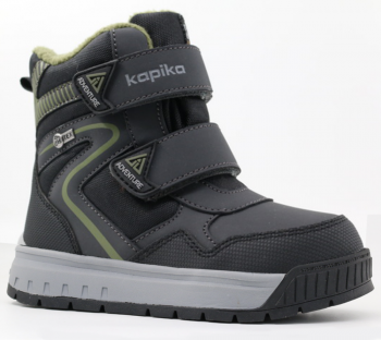 42528-1 черный-серый 26-1,27-1,28-1,29-1,30-1 Kapika Ботинки Повсед Оксфорд Иск.мат, Мемб/нат.шерсть, ЭВА/ТЭП Зима Муж
