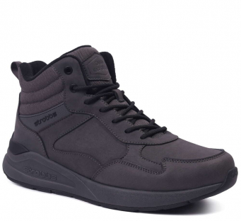 C9437-1 Сер 41-1,42-2,43-2,44-2,45-1 Strobbs Ботинки Актив.отдых Кроссовки Нат.кожа, Нат.шерсть, ЭВА,Резина,ТПУ вставка Зима Муж