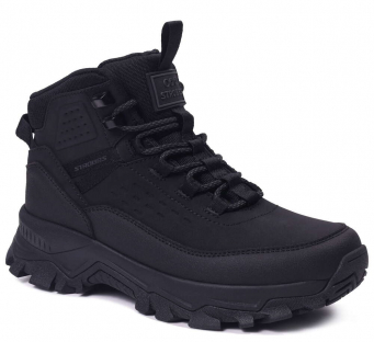 F8541-3 Чёр 36-1,37-2,38-2,39-2,40-1 Strobbs Ботинки Повсед Оксфорд Иск.мат, Нат.шерсть, ЭВА,Резина Зима Муж