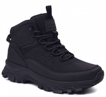 C9455-3 Чёр 41-1,42-2,43-2,44-2,45-1 Strobbs Ботинки Повсед Оксфорд Иск.мат, Нат.шерсть, ЭВА,Резина Зима Муж