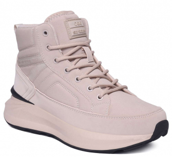 F8518-16 Беж 36-1,37-2,38-2,39-2,40-1 Strobbs Ботинки Повсед Дерби Иск.мат, Иск.шерсть, ЭВА,ТПР,ТПУ вставка Зима жен