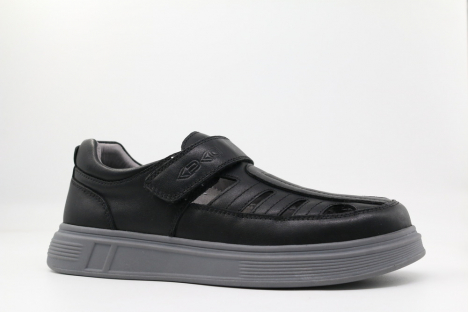 231149-1 Чёр 31-1,32-1,33-1,34-1,35-1,36-1,37-1 Kapika П/ботинки Школа Сандалеты Нат.кожа, Кожподклад, ТЭП (термоэластопласт) Лето Муж