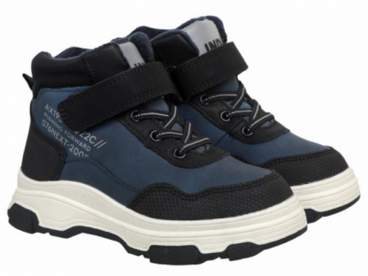 55-0105B3 Синий / чёрный 27-2,28-2,29-2,30-2,31-2,32-2 Indigo kids Ботинки Повсед Оксфорд Иск.мат, Байка/Флис, ТЭП В/О Муж