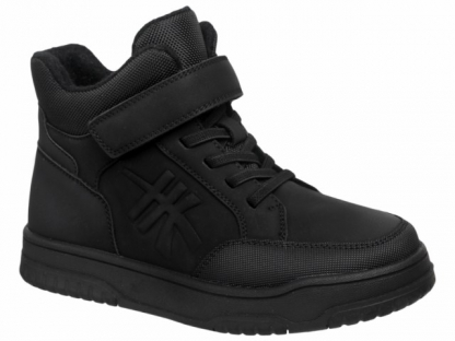 59-0916C Чёр 33-2,34-2,35-2,36-3,37-3 Indigo kids Ботинки Повсед Дерби Иск.мат, Байка/Флис, ТЭП В/О Муж