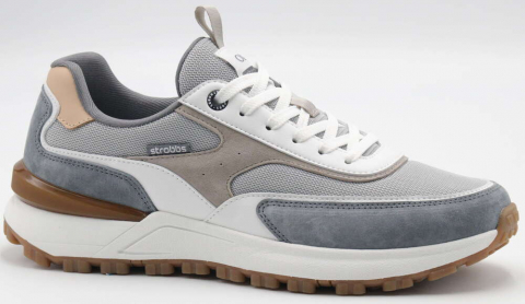 C3872-6 Сер 41-1,42-2,43-2,44-2,45-1 Strobbs П/ботинки Актив.отдых Кроссовки Нат.кожа, Текстиль, ЭВА,Резина,ТПУ вставка В/О Муж