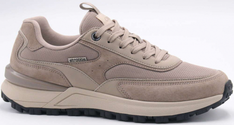 C3872-25 Беж 41-1,42-2,43-2,44-2,45-1 Strobbs П/ботинки Актив.отдых Кроссовки Нат.кожа, Текстиль, ЭВА,Резина,ТПУ вставка В/О Муж