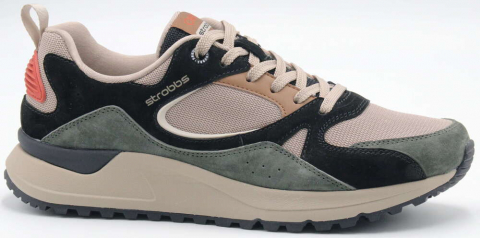 C3878-25 Бежевый/Хаки 41-1,42-2,43-2,44-2,45-1 Strobbs П/ботинки Актив.отдых Кроссовки Нат.кожа, Текстиль, ЭВА,Резина,ТПУ вставка В/О Муж