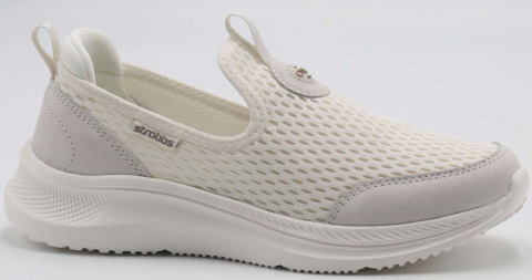 F7722-16 Беж 36-1,37-2,38-2,39-2,40-1 Strobbs П/ботинки Актив.отдых Кроссовки Текстиль, Без подклада, ЭВА Лето жен