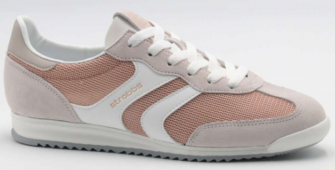 F7734-11 бежевый/розовый 36-1,37-2,38-2,39-2,40-1 Strobbs П/ботинки Актив.отдых Кроссовки Нат.кожа, Текстиль, Резина В/О жен